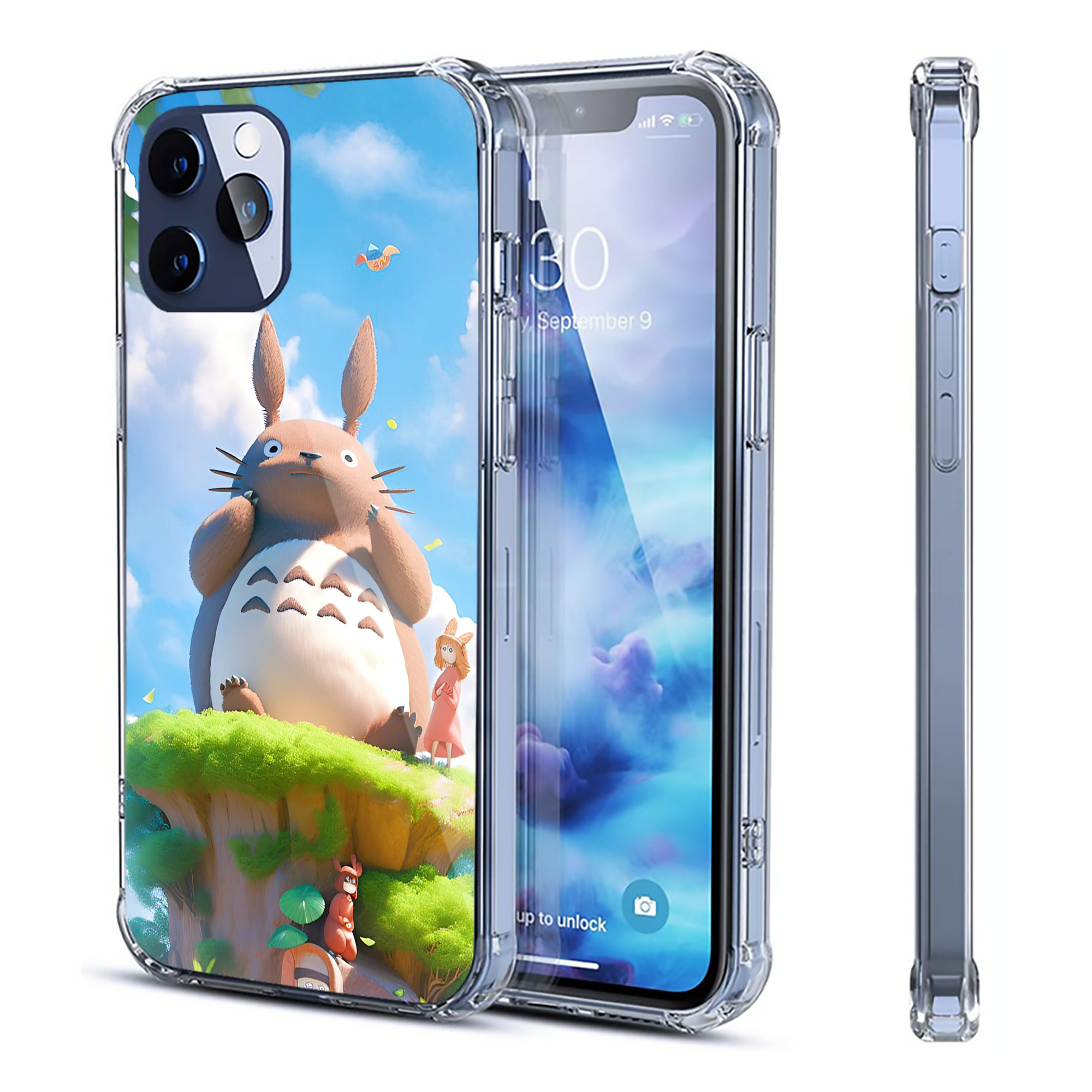 （画像用） となりのトトロ 草壁メイ 草壁サツキ My Neighbor Totoro Satsuki Kusakabe Mei Kusakabe 【iPhone 12シリーズ対応】透明スマホケース（クリアソフトケース）